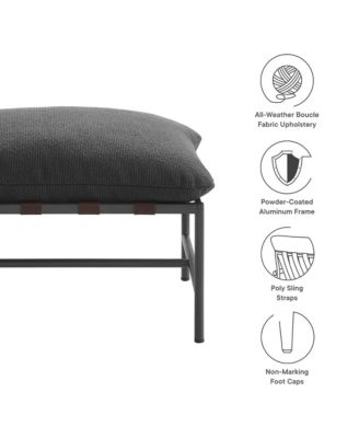 Raya Outdoor Patio Boucle Ottoman