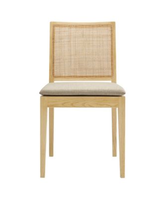 Ovard Wood and Rattan Dining Chair