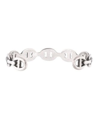  Medium Chaine d'Ancre Enchainee Cuff Bracelet Sterling Silver