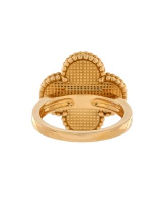  Magic Alhambra Ring 18K Gold with Malachite