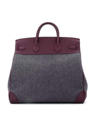 40 Go Team HAC Birkin Bag Felt and Togo with Palladium Hardware