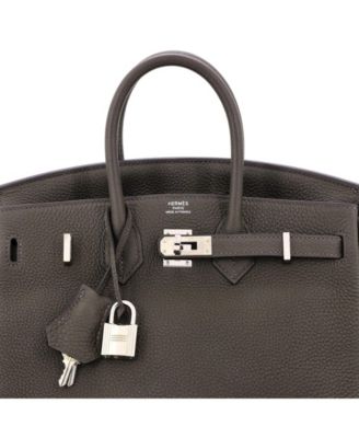 Birkin 25 Handbag Green Togo with Palladium Hardware