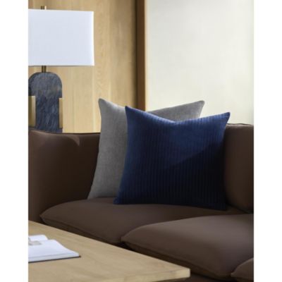 Cotton Velvet Stripes Decorative Pillow