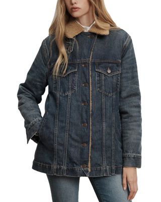 Donna Sherpa Lined Denim Jacket