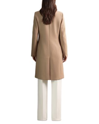 Petites Wool Blend Mid Length Coat