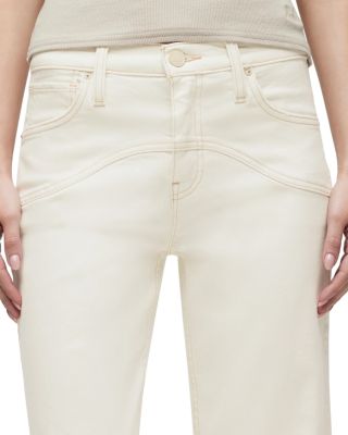 Rosie High Rise Wide Leg Ankle Jeans in Ecru