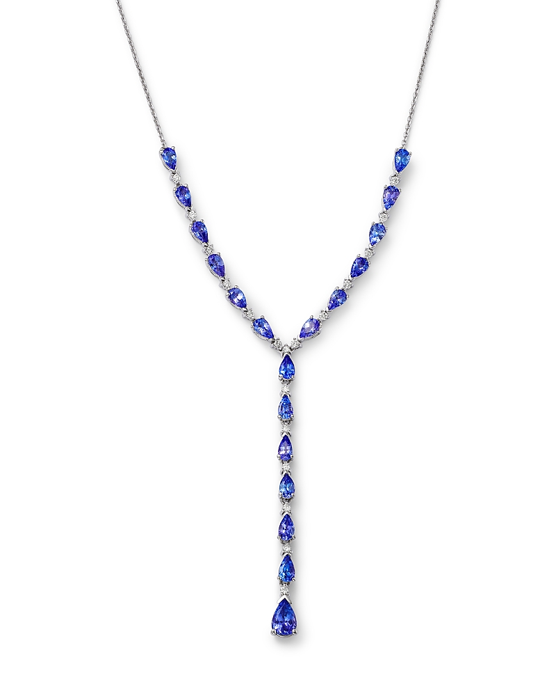 Bloomingdale's Fine Collection Tanzanite & Diamond Lariat Necklace in 14K White Gold