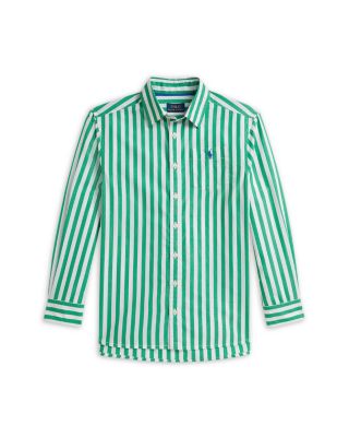 Girls' Striped Cotton Poplin Boxy Shirt - Big Kid