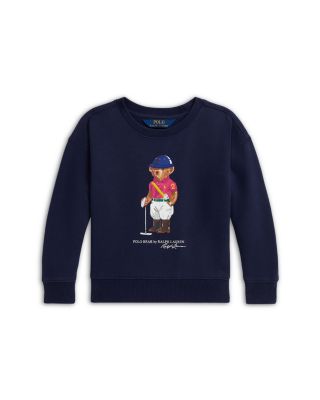 Girls&#39; Polo Bear Fleece Boxy Sweatshirt - Little Kid