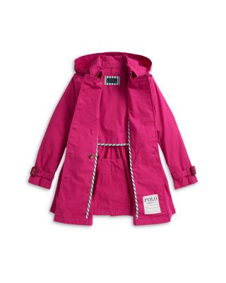Girls' Cotton Hooded Trench Coat - Big Kid, Little Kid