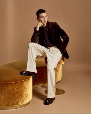 Regular Fit Velvet Blazer