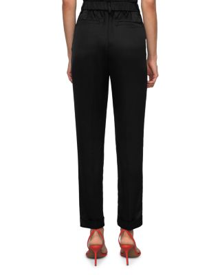 Petite Celia Satin Taper Trousers