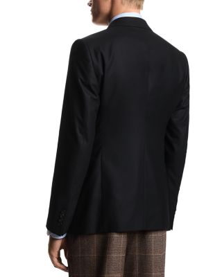 Slim Fit Double Breasted Wool Blazer