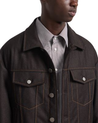 Denim Effect Wool Jacket