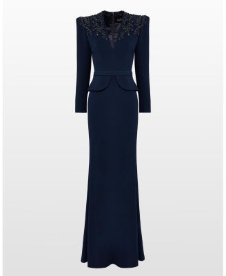 Night flowering Sequin-embellished V-neck Maxi Dress