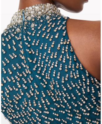 Sisley High-neck Embellished Maxi Dress