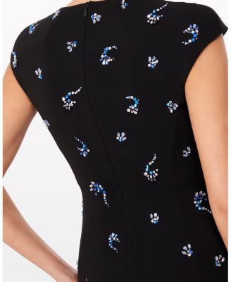 Hydra Embellished Cap-sleeve Midi Dress