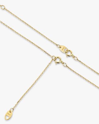 Inner Fire Medallion in 14K Yellow Gold, 0.11ctw Trillion Lab Grown Diamond, 16-18"