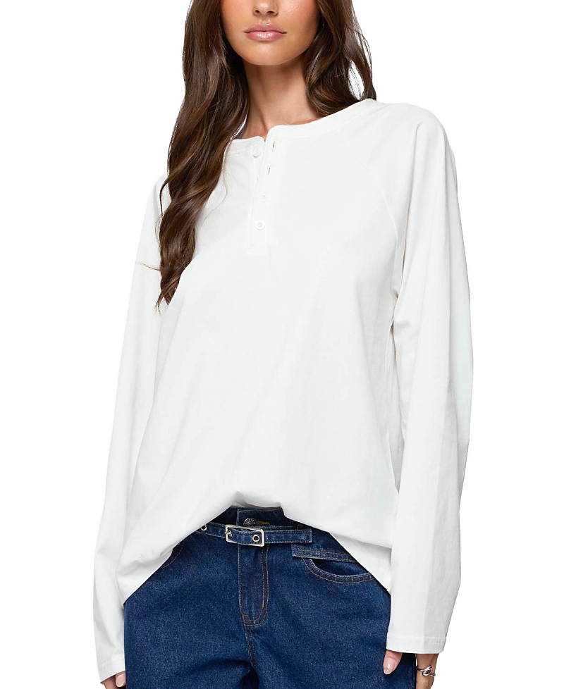 Edikted Cyrus Henley Oversized Top