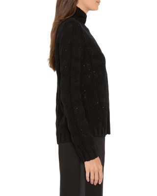 Cable Knit Sparkle Sweater