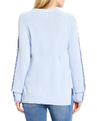 Ruffled Down Sweater