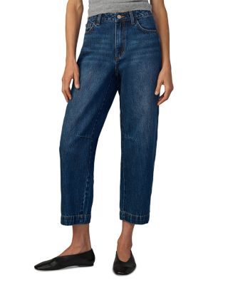 The Wilder High Rise Relaxed Cropped Barrel Jeans in Unmistakable