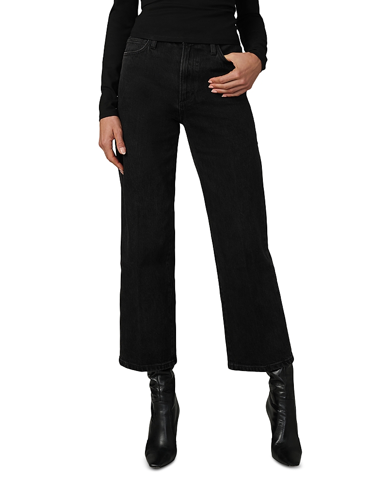 Joe's Jeans The Blake High Rise Cropped Wide Leg Jeans In Chic Shadow In Black