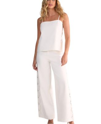 Tailored Cutwork Side Strappy Top