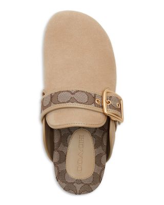 Women's OC Suede Buckled Clogs