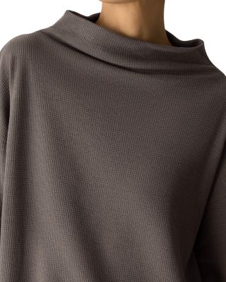 Double Knit Funnel Neck Boxy Top