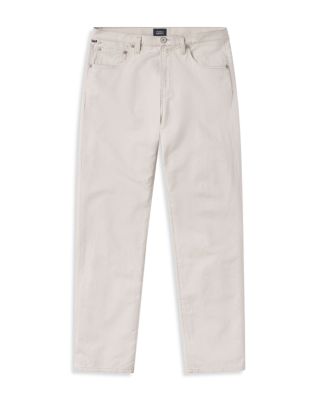 Elijah Relaxed Straight Fit Jeans in Natural Off-White