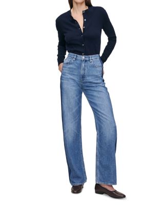Karmine Refined Wide Leg Aura High Rise Jeans in North Shore