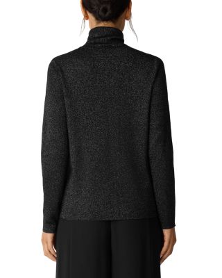 Wool Lurex Turtleneck Sweater