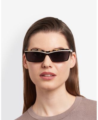 Solid Rectangular Sunglasses, 63mm