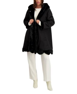 Faux Fur Mink Reversible Parka Coat