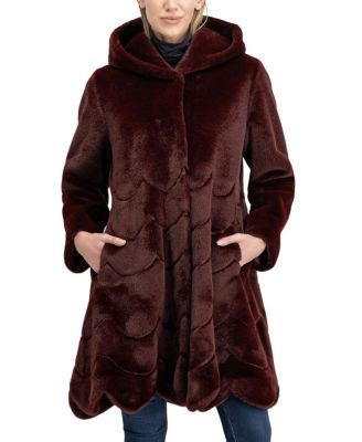 Faux Fur Mink Reversible Parka Coat