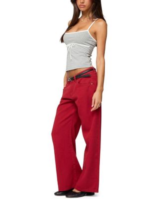  Petite Roman Low Rise Slouchy Colored Wash Jeans