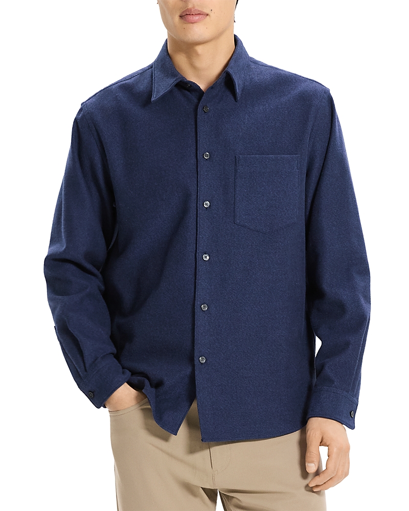 Theory Weekend Short Sleeve Shirt in Spun Flannel