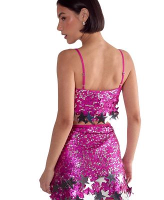 Limited Embellished Star Trim Mini Skirt