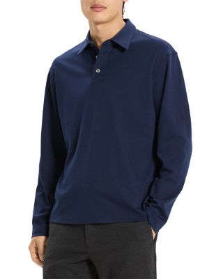 Relaxed Long Sleeve City Interlock Polo Shirt