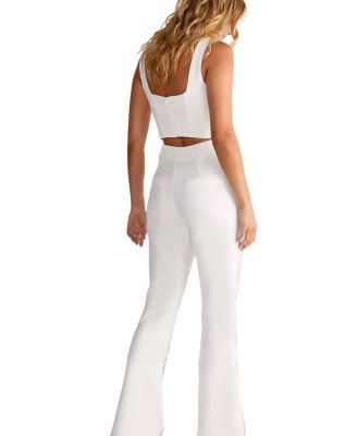 Star Diamante Tailored Flare Trousers