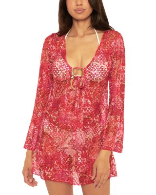 Bali Tie Front Swim Cover-Up Tunic