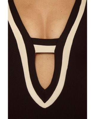 Coast Line Rib Genevieve Plunge One Piece Swimsuit