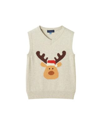 Boys' Winter Moose Sweater Vest, Buttondown, and Pant Set - Little Kid