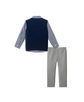  Boys' Snowman Sweater Vest, Buttondown, and Pants Set - Little Kid