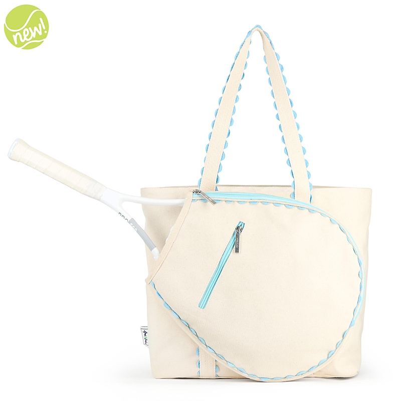 Ame & Lulu Nantucket Tennis Tote In Neutral