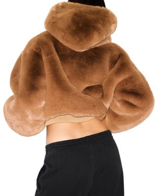 Faux Fur Zip Up Jacket