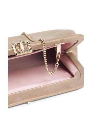Skyler Shimmer Suede Clutch