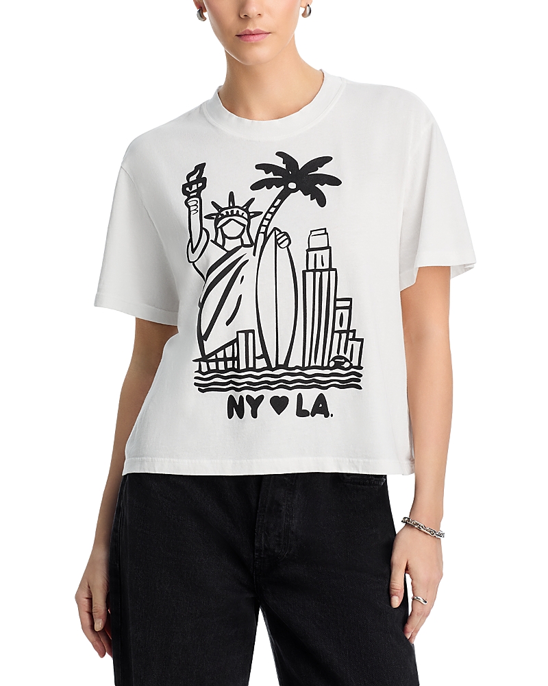 Askk Ny Graphic Boyfriend Tee In White