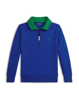 Boys' Double Knit Collared Sweatshirt - Little Kid